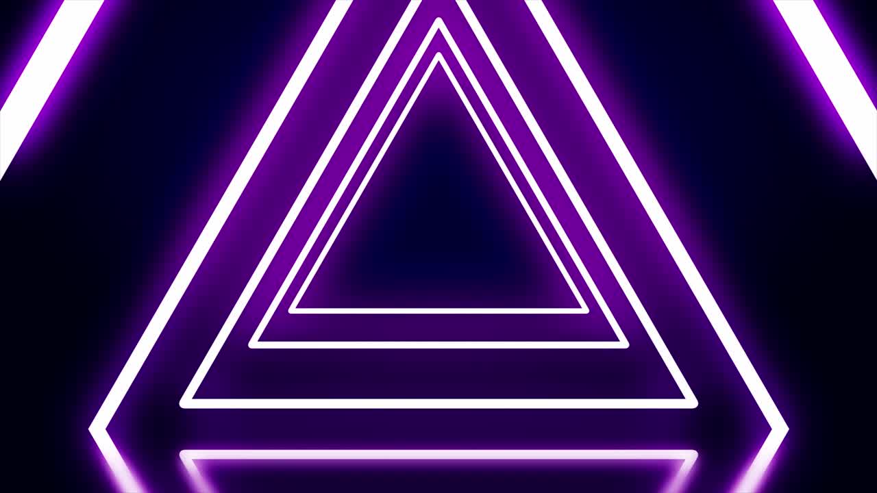 fondo de triángulo de neón abstracto