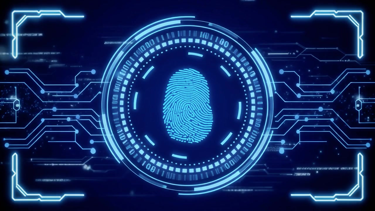 Digital Fingerprint Scanning Interface for Biometric Security Authentication