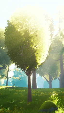 sunlit forest: a peaceful nature scene