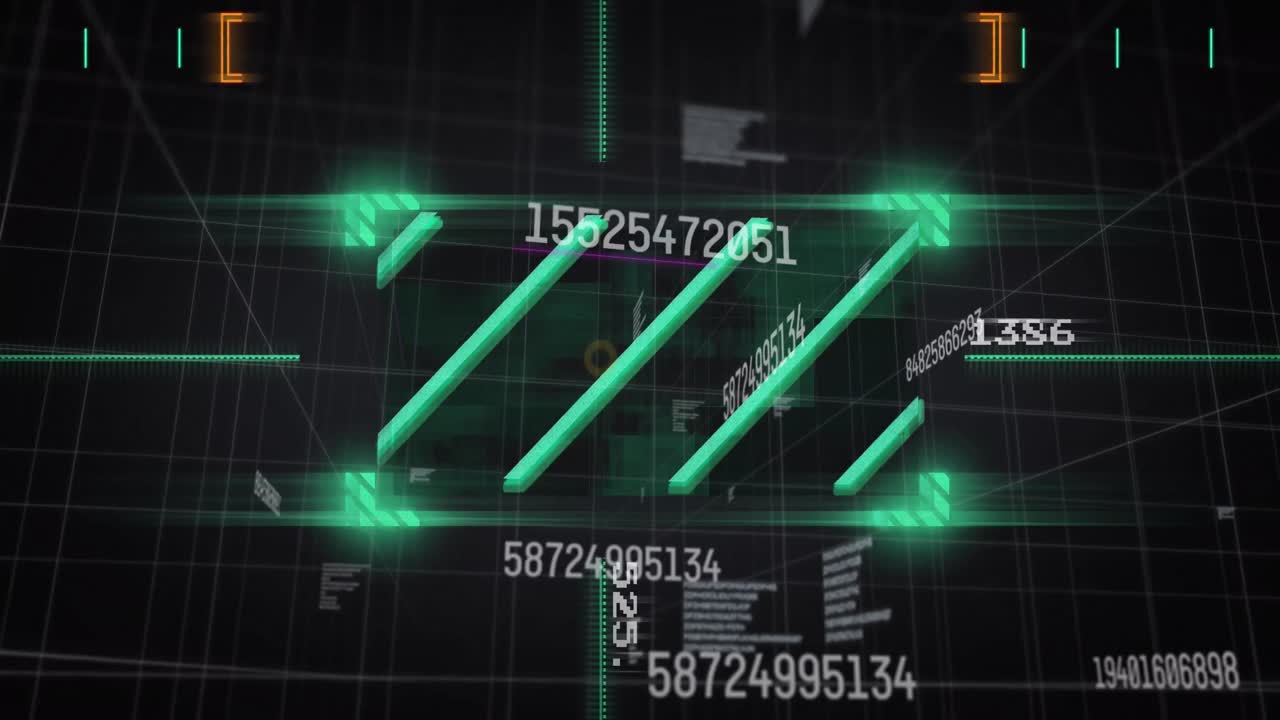 검은색 배경에 데이터 처리의 애니메이션