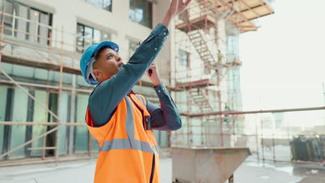 construction worker, radio communication