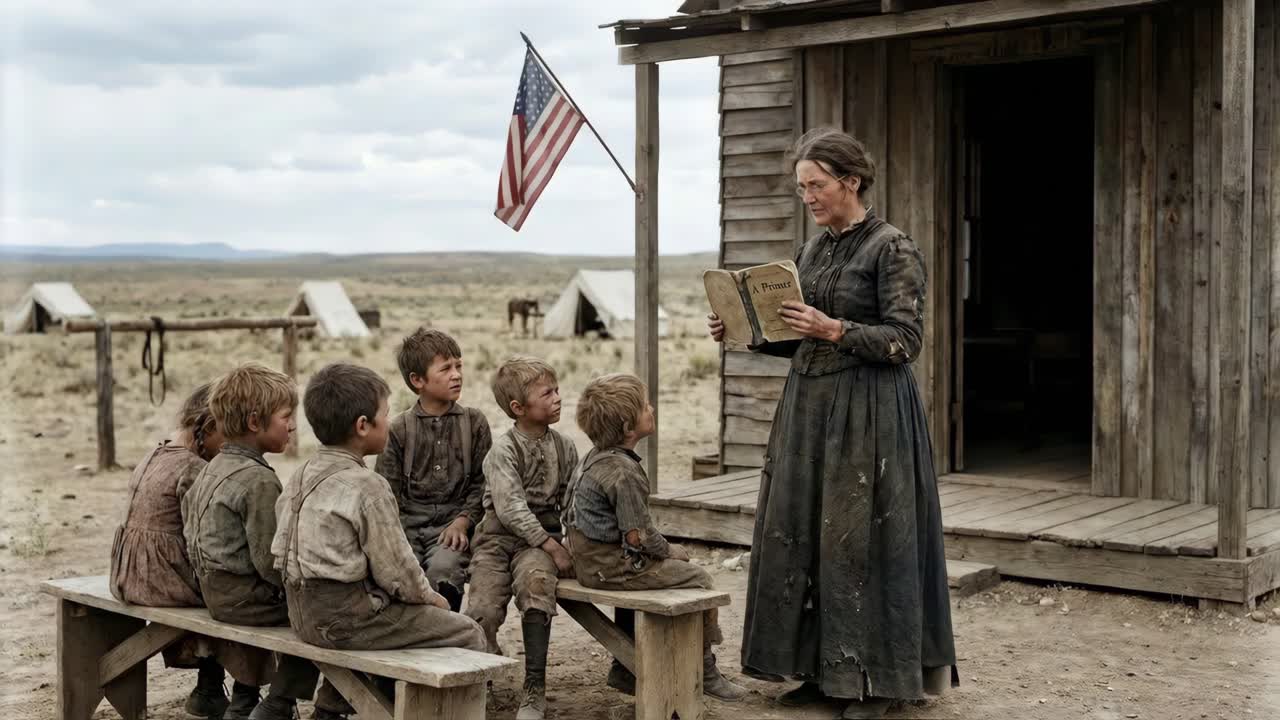 Classroom Scene from the TV Series 1883
