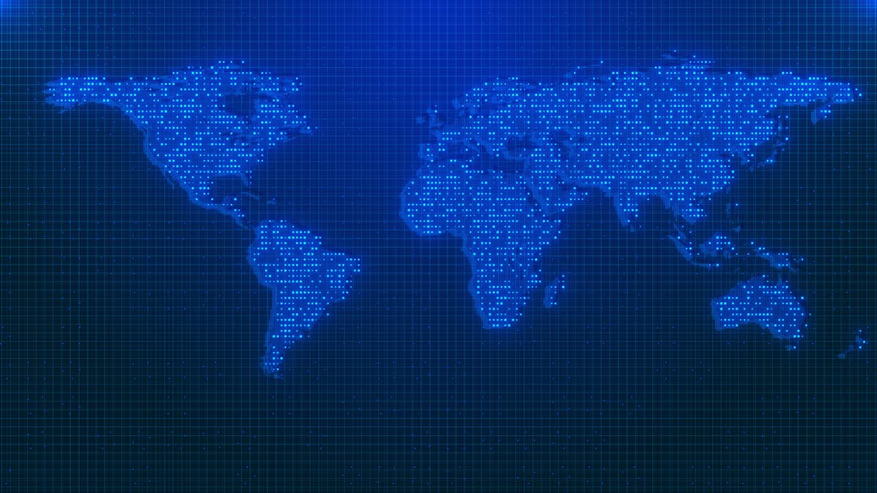 cyber futurista en todo el mundo negocios global 3d mapa del comercio mundial de 5g inteligente espacio de tecnología profunda ai grande