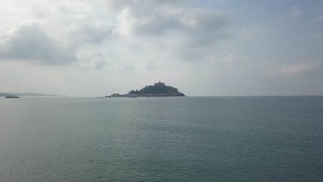 Saint-Michael's-Mount,-tidal-island-in-Cornwall,-UK,-aerial-view