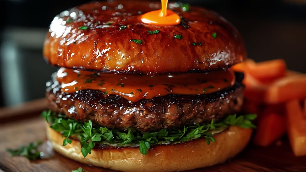 Hamburguesa con papas fritas