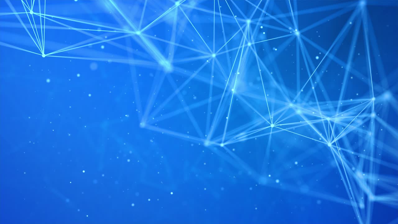 fondo de bucle poligonal abstracto con puntos y líneas de conexión.