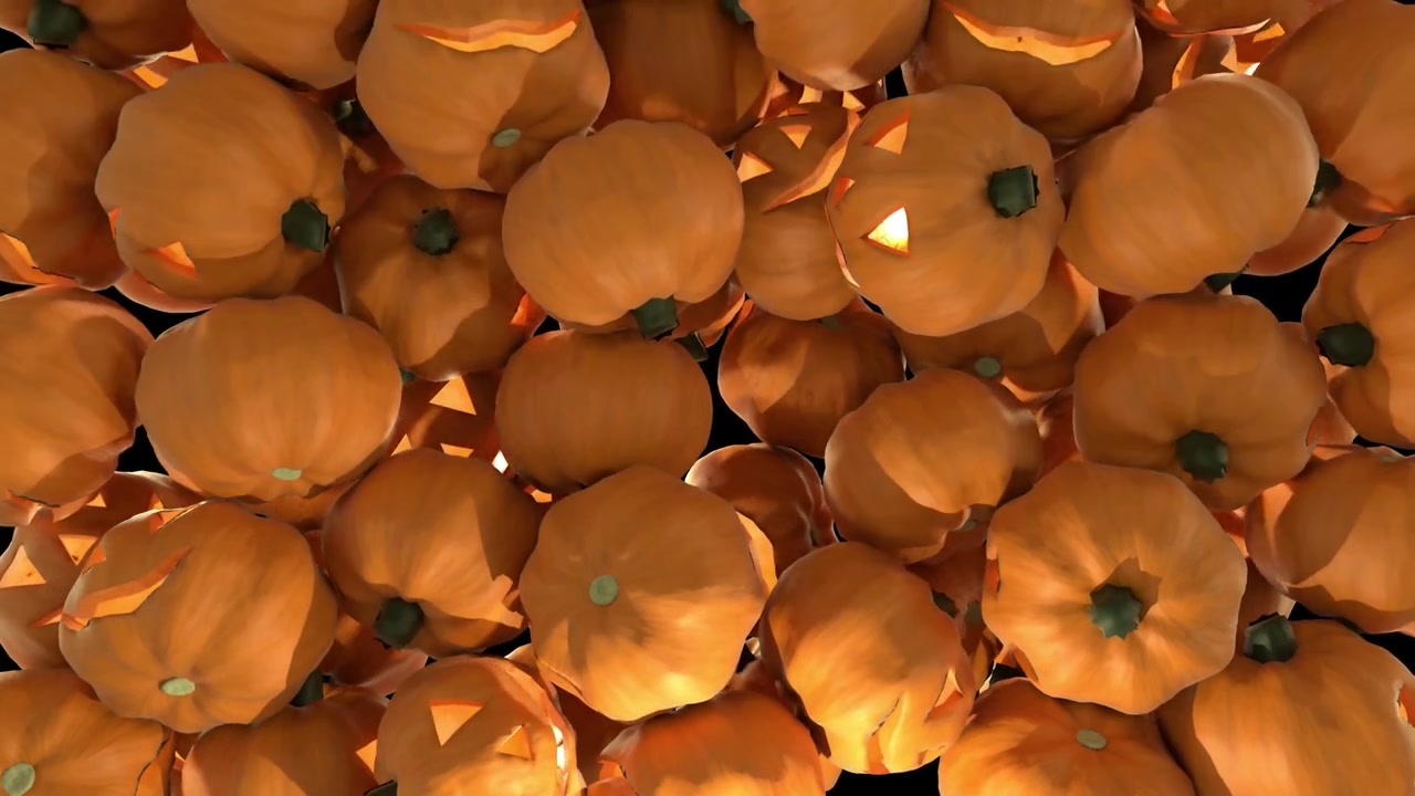 Zucca Halloween transizione spettrale dolcetto o scherzetto viso intagliato