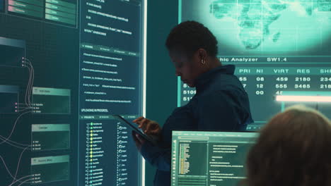 professional it expert working in a governmental security operations center