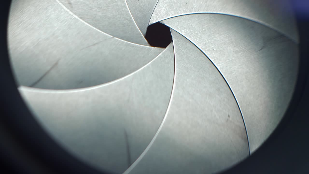 카메라 렌즈 개구리, 디아프라그마, 아이리스, 사진 찍을 때 열고 닫는 것.