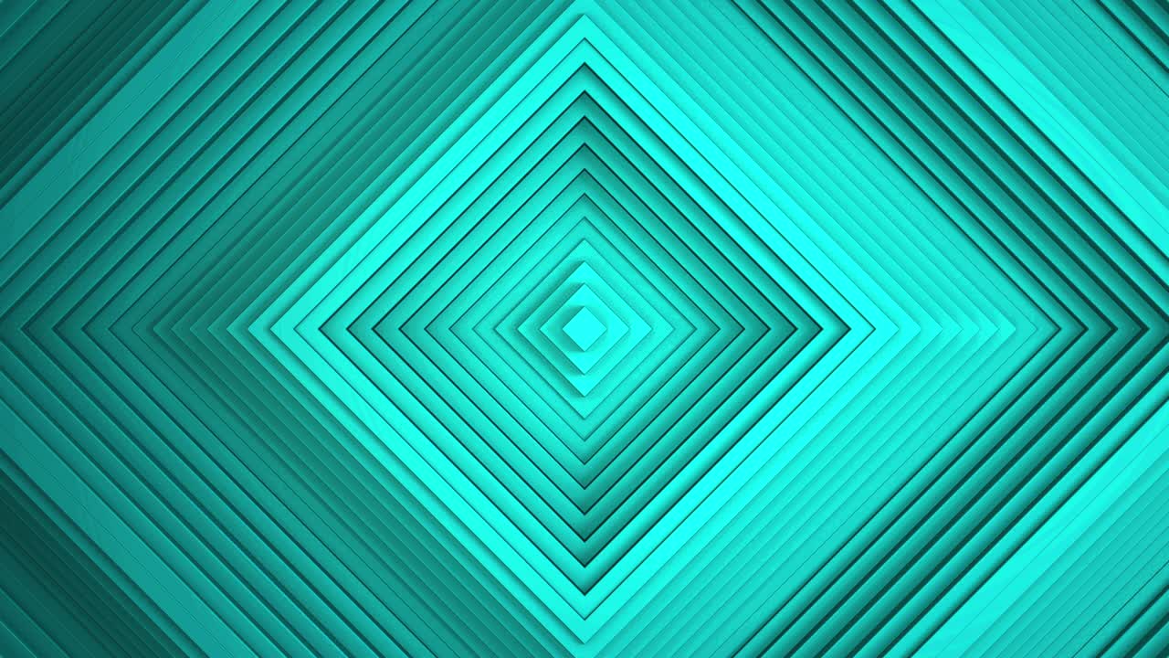 Sequential movement of the turquoise rombov rings. The concept of wave and motion. Minimalistic 3d business background. A game of shadows. The pattern