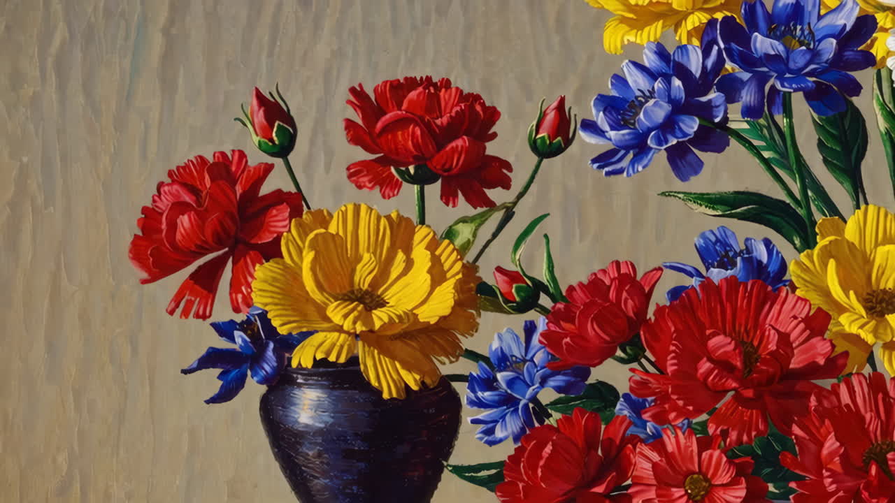 Colorful Floral Still Life Painting