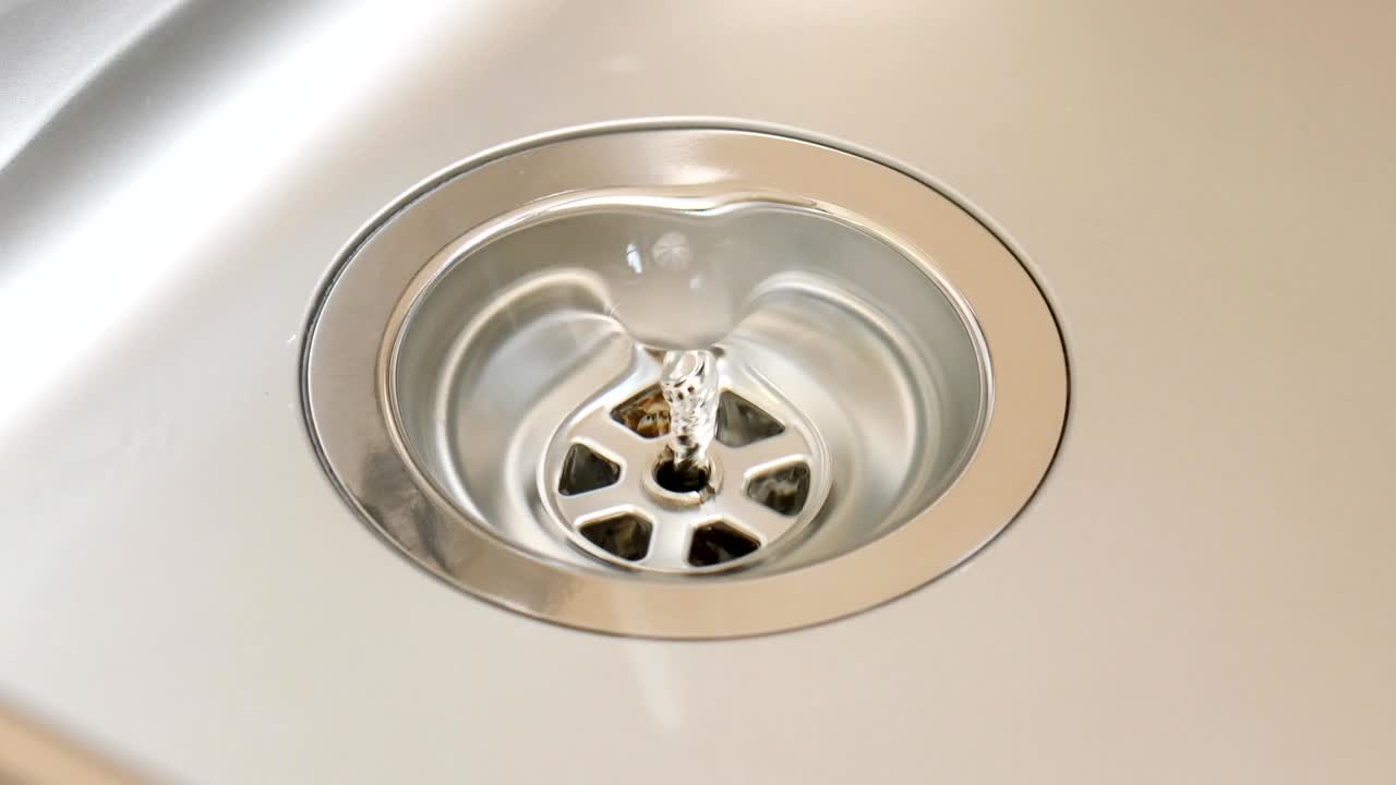 Water drain from the kitchen sink.