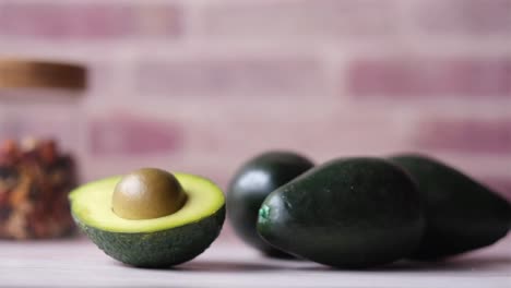 fresh avocados on a table