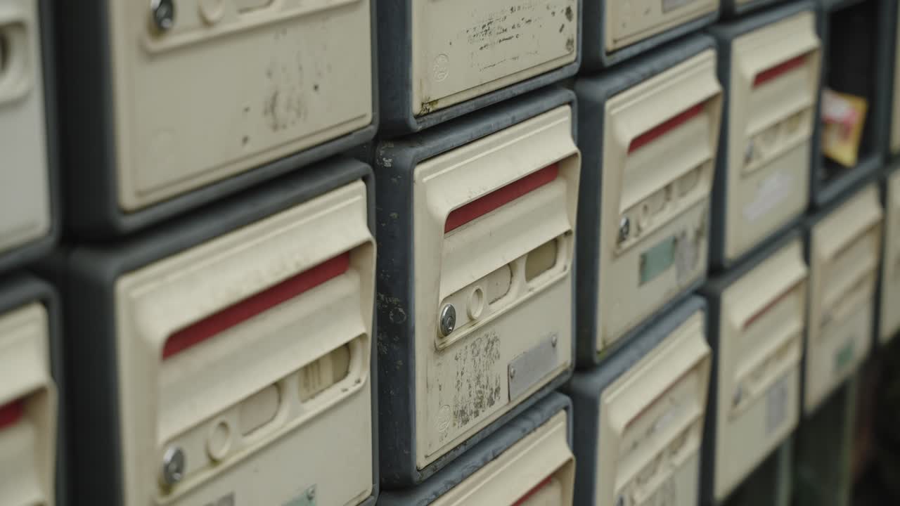 Cluster of Vintage Mailboxes, Lindoso, Portugal