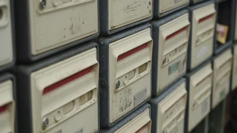 cluster of vintage mailboxes, lindoso, portugal