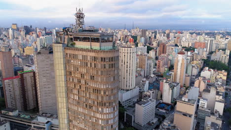 aerial view to terraco italia, downtown sao paulo, brazil