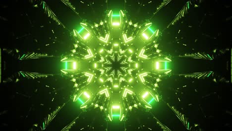 gráficos en cámara lenta ciencia ficción diseños y patrones de estallido de estrellas verdes avanzando
