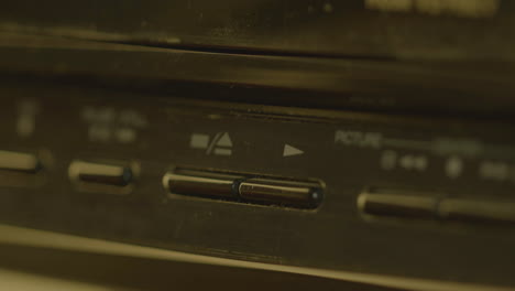 close up view of video vhs device