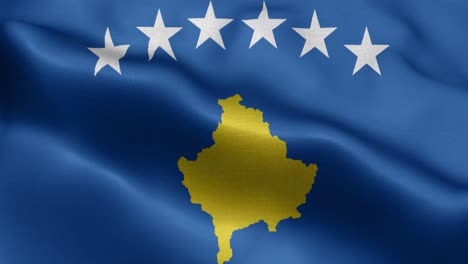 waving loop 4k national flag of kosovo