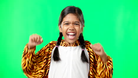 face, excited and girl cheering