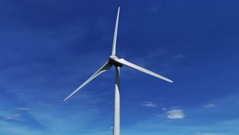 Eine-Windturbine-Dreht-Sich-Vor-Einem-Klaren-Blauen-Himmel