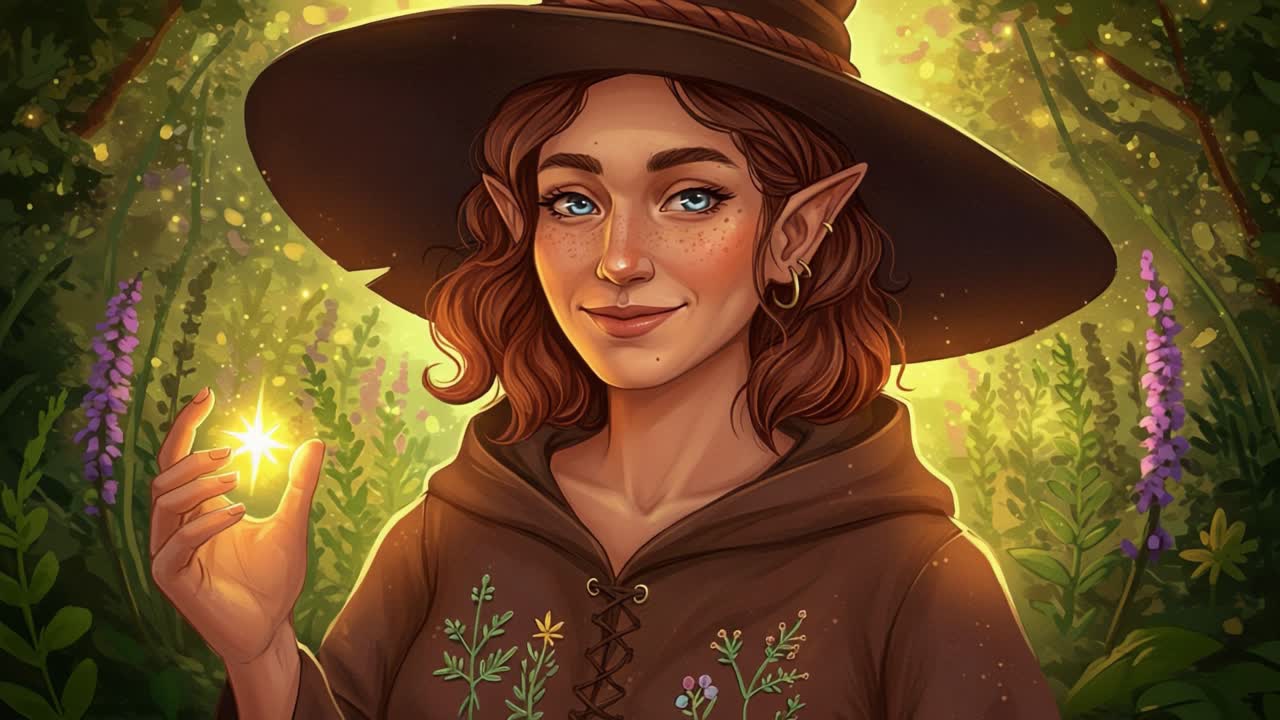 A Captivating Enchantress with Sparkling Magic: A Journey Through Nature's Wonders and the Mystical Power of the Forest