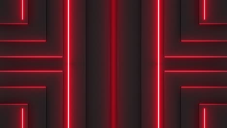 red neon lines on dark geometric background