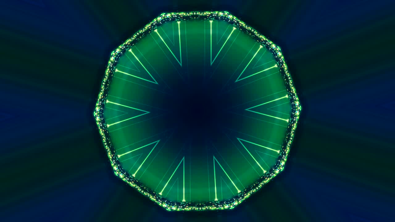 navidad y año nuevo fondo festivo. moviendo formas geométricas en forma de estrella. luces brillantes y guirnalda.