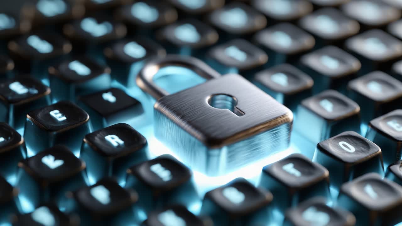 A Metallic Padlock Over a Computer Keyboard Symbolizing Cybersecurity and Data Protection, Highlighting the Importance of Digital Safety in the Modern Age
