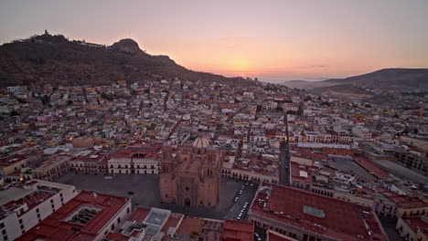 drone flight over zacatecas downtown