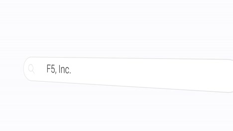 searching f5, inc. on the search engine