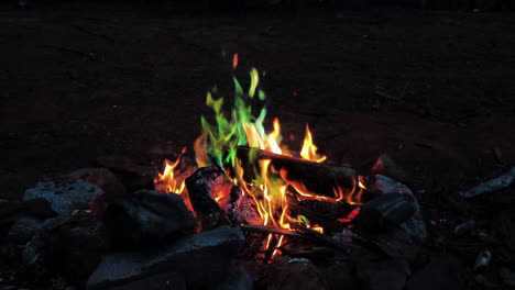 epic color changing campfire slow motion