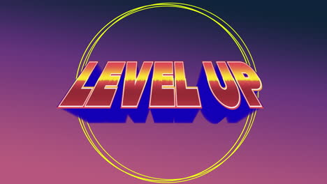 level up sign for an arcade game