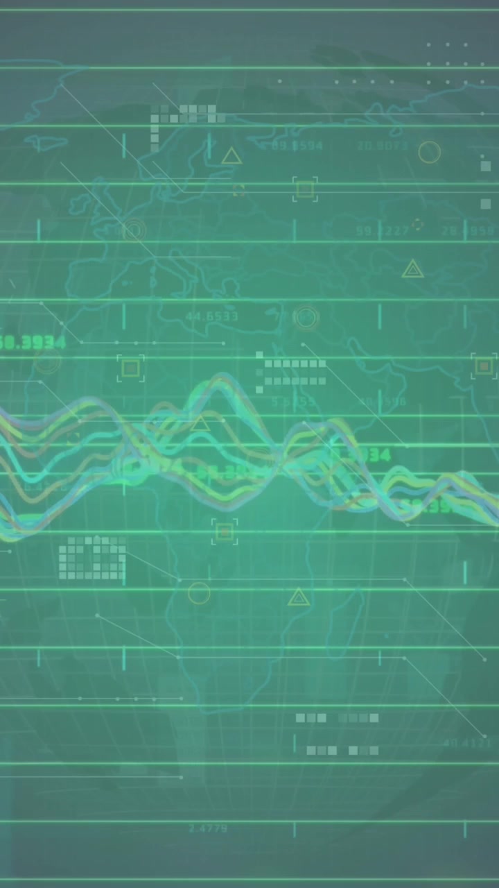 Animation of data processing over grid