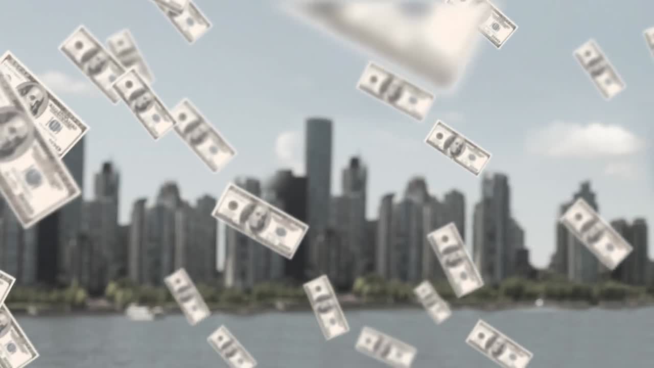 떠다니는 종이 지폐