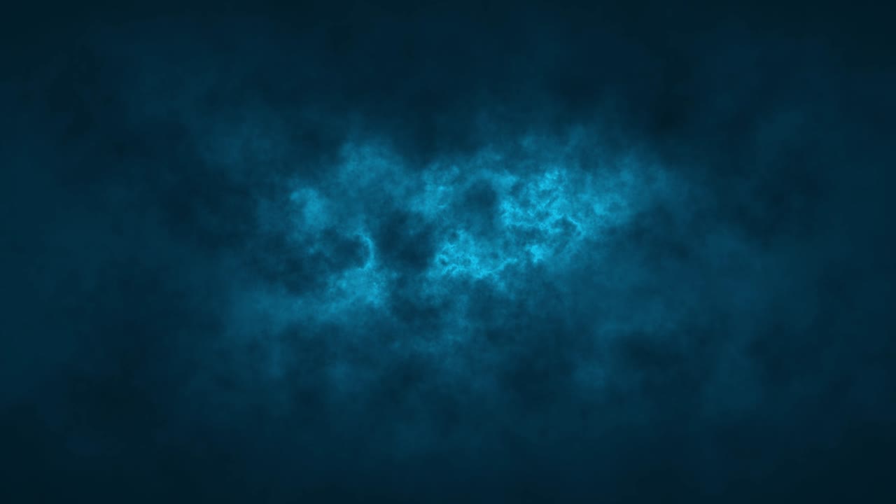el fondo de la nebulosa espacial de bucle azul video 4k