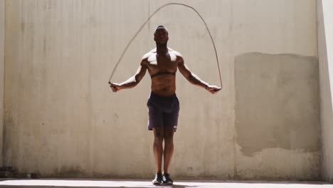 man exercising in an urban setting