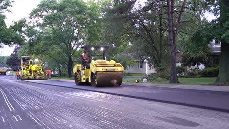 new blacktop construction crew, with equipment in nj