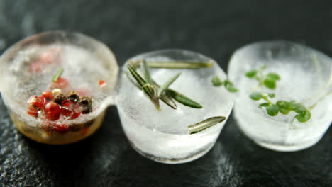 flavored ice cubes with spices 4k