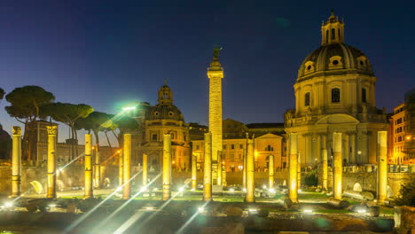 Time-Lapse-of-Roman-Forum-in-Rome-,-Italy