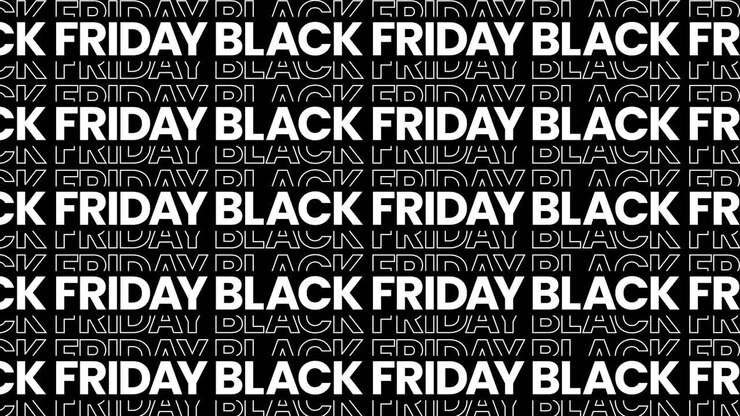 Black Friday animated text graphic, full screen, 4k