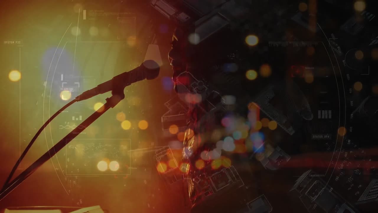 두 인종의 여성이 노래하고 피아노를 연주하는 모호한 도로 교통의 애니메이션