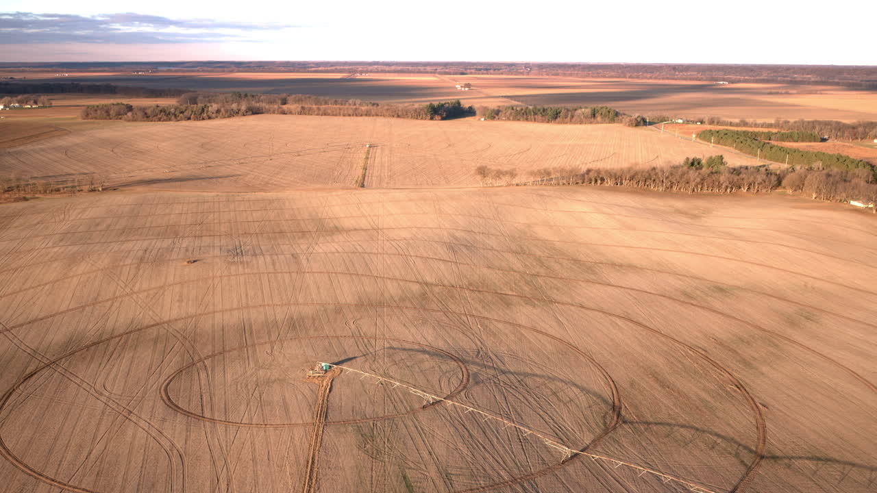 Aerial farmland vista near Peoria captured by drone