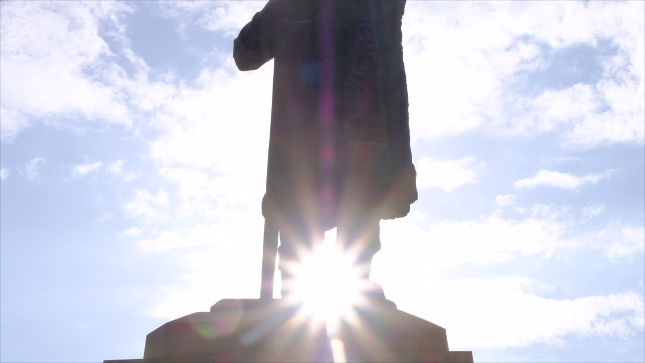 Chisinau, Moldova - August 18, 2021: Stephen the Great Monument in the city centre