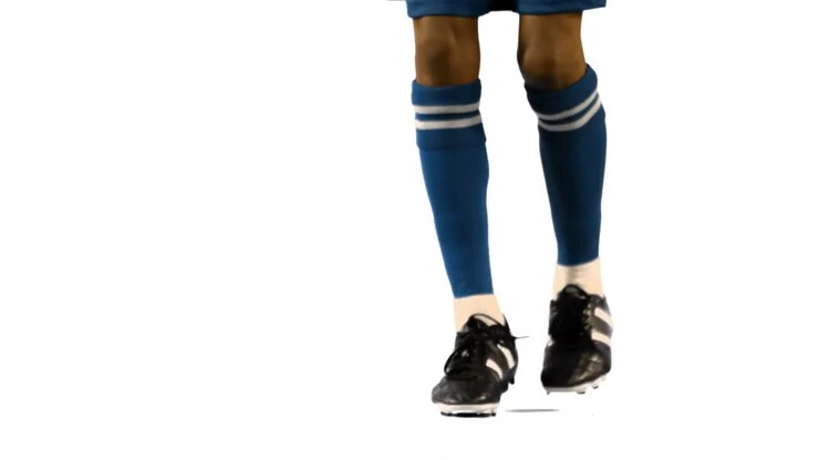 Football player controlling the ball