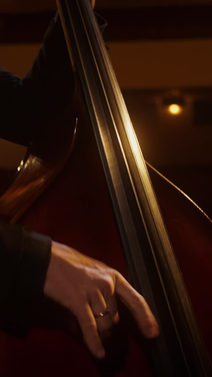 el violonchelista actuando