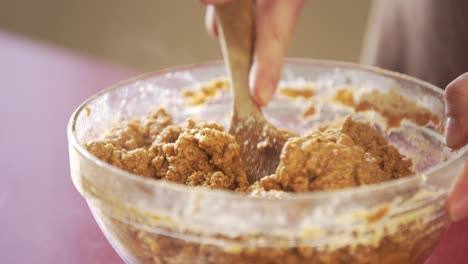 man making vegan meat. process, how to cook seitan