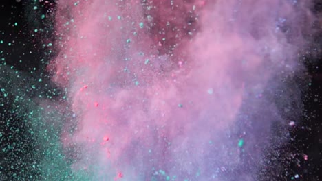 colorful powder explosion