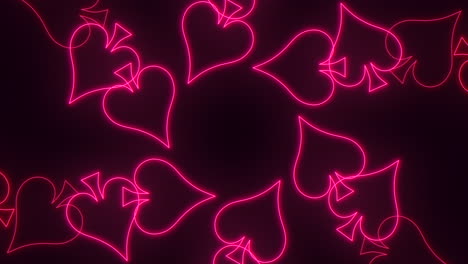 Abstract-neon-and-laser-pink-spades-pattern