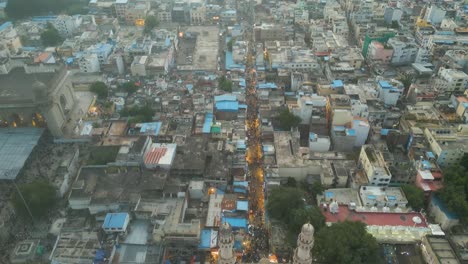 hyderabad charminar aerial view at day time